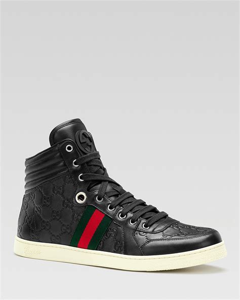 gucci leather high top sneakers review|luxury high top sneakers men.